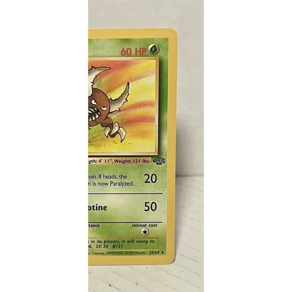 Pokémon Pinsir‎ Jungle 25/64 Regular Unlimited Rare 1999 Vintage NM - Picture 3 of 6